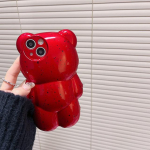 Korea armas 3D multikas karu pritsiv tindiga telefoni&uuml;mbris iPhone'i jaoks 14 13 12 11 Pro Max Lovely Animal p&otilde;rutuskindel pehme kate Funda For iPhone 11Pro Max