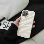 Luksuslik matt vesi ripple kaitseraua 3d pehmest silikoonist telefoni&uuml;mbris iPhone 14 13 7 8 Plus X Xs 12 Xr Max 11 Pro Se 2 3 tagakaas for iphone XS MAX armee roheline v&auml;rv