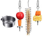 2021. aasta uus linnutoiduhoidja tugi rippuva puuri kaussi joogis&ouml;&ouml;turi tassiga roostevabast terasest papagoi puu- ja k&ouml;&ouml;giviljade s&ouml;&ouml;tja Cn