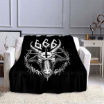 Skull 3D Print Satanic Throw tekk Voodikate Kodutekstiilid Diivan Print tekk Fliis Talvine soe flanelltekk S&uuml;nnip&auml;evakingitus 150x180cm
