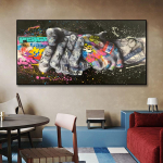 Abstraktne grafiti k&auml;epigistus žest l&otilde;uend maalimine plakatid ja tr&uuml;kised T&auml;nava seina kunst pildid Elutuba Kodukaunistus Ilma raamita 20*40cm