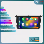 9 4G Carplay 2din Androidi autoraadio multimeediumivideopleier Toyota RAV4 Rav 4 2013&ndash;2018 navigatsiooni-GPS-peakomplekti SWC DVR OBD2 RDS AM FM BT WIFI jaoks HC2 4Core 2G 32G Carplay