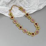 Antiikne lilleportree teemants&uuml;damekeega Uus vintage palee stiilis temperamentne kaelakee naiste juveelinkrusteeritud kaelakee 31cm (included) -40cm (in kuld