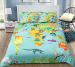 3D maailmakaardi mustriga voodipesu &Uuml;he kaheinimesevoodi t&auml;issuuruses padjap&uuml;&uuml;r ja tekikate 2 v&otilde;i 3 mikrokiust kangast mugav kodukaunistus UK Single 135x200cm