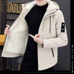 Suurem&otilde;&otilde;tmeline meeste s&uuml;gismood vabaaja &uuml;hev&auml;rviline kapuutsiga jope L beež