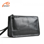 &Auml;rimeeste sidurikott Ehtsast nahast must vabaaja suure mahutavusega rahakotid Kvaliteetne rahakott Mehe kott 7,9-tollisele iPadile must