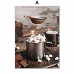 J&otilde;ulud lumepall Hirved piparkoogid &scaron;okolaadif&auml;nn plakat Seinakunstitr&uuml;kk L&otilde;uendimaal P&otilde;hjamaade elutoa kaunistus pilt 21X30cm No Frame