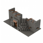 Loomingulised ideed kleepuvad kindluse p&uuml;ssipunkri k&uuml;lge 267 tk minifiguuride komplekt MOC plokk tellismudel Ehituskomplektid lastele &otilde;ppem&auml;nguasjad