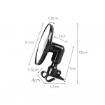 Pimenurga peeglid autodele Reguleeritav auto lisapeegel universaalne lainurk k&uuml;ljepeegel tahavaate peegel Black S