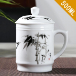 Jingdezhen keraamilised kaanega Teetassid K&auml;sitsi maalitud lillemustri meister Teetassipoed Teetseremoonia tarvikud Tarvikud I  8.5X15CM  500ML