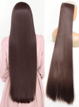 Aosiwig s&uuml;nteetiline &uuml;lipikk sirge 100 cm 5 juuksepikendusega klambriga naturaalsed juuksed mustad blondid v&otilde;ltsjuuksed naistele 40inches-100cm