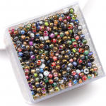 Hulgim&uuml;&uuml;k 10/450g 170/5800tk 6/0 4 mm klaasseemnehelmed Metallist seemnehelmed isetegemiseks ehete k&auml;sit&ouml;&ouml; &otilde;mblemise tarvikud 4mm 10g/bag