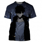 Anime Soolo tasandus T-s&auml;rk Meeste Naiste suvemood 3D-prindiga T-s&auml;rk vabaaja Harajuku stiilis T-s&auml;rk T&auml;navar&otilde;ivad Suured topid XL