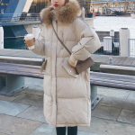 Parka s&uuml;gisene talvejope Naiste riided Vintage soe mantel Naiste naiste puuvillane sulejope soe paks pikk parkad Oversized S beež