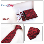 Cozy Up lipsud meestele Pocket Square mansetin&ouml;&ouml;bi ja lipsuklambriga | Kaelar&auml;tik kinkekarbis pulmadeks ja &auml;rideks