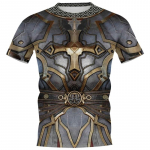 Keskaegne armor 3D prinditud Viking Cosplay meeste suvine vintage Crewneck l&uuml;hikeste varrukatega Hip Hop Kids Street Funny Casual T-s&auml;rk top S