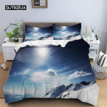 Snow Mountain tekikott Pol&uuml;ester 3D maastikuga voodipesukomplekt teismelistele t&auml;iskasvanutele suusan&otilde;lvade talveteemaline kolmeosaline komplekt. AU Single(140x210cm)