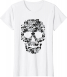 Koera pealuu armas loom jube kutsikas skelett Halloweeni peovarustuse T-s&auml;rk naistele unisex lastele, graafilised T-s&auml;rgid, t&auml;navar&otilde;ivad 4XL