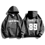 Kaulitz Hoodies Band Luksuslik Kvaliteetne kapuutsiga dressipluus Kevad-s&uuml;gis tr&uuml;kitud pullover Tokyo Hotel Unisex Naiste puuvillane kapuuts Unisex L black