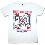 Red Hot Chili Peppers Blood Sugar 1991 Tour White Unisex T-s&auml;rk S