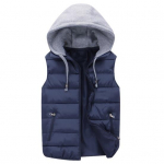 Meeste s&uuml;gistalvine soe vest kapuutsiga lukuga veekindel k&uuml;lma ennetav varrukateta vabaaja jope vest 2XL punane