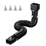 Vihmarennide vihmaveetoru pikendused Paindlik allavoolutoru &auml;ravoolu pikendus koos 3x4- ja 2x3-tolliste pistikutega must