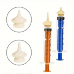 Lemmikloomade toitmiss&uuml;stla komplekt, Silikoonnibudega toitmiss&uuml;stal vasts&uuml;ndinud kassipoegadele 1 Set