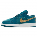Air Jordan 1 Low SE Samet GS Geode Sinakasroheline Samet Laste Tossud Metallik-Kuld FB9896-300 35.5
