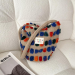 Plush Bucket kott, naiste kott, Crossbody kott, kaasaskantav &otilde;lakott, ostukott big size