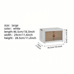 1 tk l&auml;bipaistev hoiukast, kokkupandav kaane ja rihmarattaga hoiukast &ndash; kaasaskantav 1/2/3 kihiline korraldaja h&otilde;lpsaks juurdep&auml;&auml;suks ja mugavaks hoiustamiseks One Layer Folding Cabinet valge