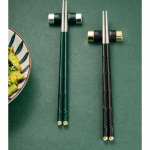 S&ouml;&ouml;gipulkade komplekt libisemiskindlate s&ouml;&ouml;gipulkade korduvkasutatavad sushipulgad K&ouml;&ouml;git&ouml;&ouml;riistad Hiina toidu jaoks Unikaalne disain Hiina stiilis bambusdisain 1pair must