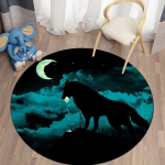 Fantasy Wolf Art &uuml;mmargune vaip elutoa matt lastele P&otilde;randaringi vaip Joogamatt Magamistoa E-sporditooli matt Dropshipping 120cm