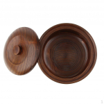 Naturaalsest bambusest k&auml;sit&ouml;&ouml;na valmistatud tahke p&auml;hkli-/puuviljakauss sobiva kaanega riisikarp