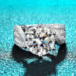 5CT luksuslik moissanite s&otilde;rmus naistele D v&auml;rvi printsess Bridel Lab teemant pulmapael S925 h&otilde;betatud roodium 5