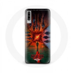 Coque pour Samsung Galaxy A50 Stranger Things Saison 4 Affiche Equipages de la Nouvelle Th&eacute;orie