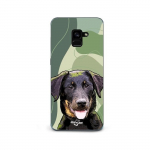 &Uuml;mbris Samsung Galaxy A8 Plus Beauceron Black Dog Breed jaoks