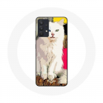 Coque pour Samsung Galaxy A13 4G / A13 4G Lite Turc de Van Chat Blanc aux yeux bleu et jaune