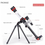 Suure suurendusega kaasaskantav v&auml;litingimustes kasutatav professionaalne astronoomiline teleskoop laste h&auml;maras &ouml;ise n&auml;gemise monokulaarseks katsetamiseks