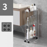 Mobiilne hoiuriiul Vahevahe riiul K&ouml;&ouml;k hoiuriiul Vannitoa hoiurest K&uuml;lmkapi k&uuml;lg&otilde;mblusviimistlemisrest 3 layers valge