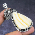 Natural Septerian Noodal Gemstone 925 Steling Silver Jewelry Pendant 2.96 y2w90