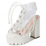 INS Naiste Punk-sandaalid Plokk-kontsaga sandaalid N&ouml;&ouml;ritavad suvekingad 35 must