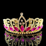 Barokk peakate, &uuml;lis&auml;delev rhinestone kroon peakate kuld