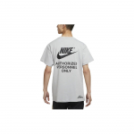 Nike Tr&uuml;kitud Kirjalogo &Uuml;mmarguse Kaelusega Puuvillane T-s&auml;rk Meeste Topid Hall DM6428-077 L