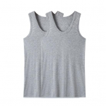 2 tk. Meeste suvine fitnessivest &uuml;hev&auml;rviline &otilde;mblusteta U-kaelusega varrukateta veniv pehme hingav kiiresti kuivav pullover vabaaja meeste j&otilde;usaali sportlik paaki L hall