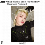 ATEEZ 8. minialbum The World EP.1 : Liikumine Ametlik ID-kaart Fotokaart KPOP San - Z #01