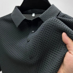 Suvine uus meeste l&uuml;hikeste varrukatega T-s&auml;rk Lahe ja hingav POLO s&auml;rk Business Casual higi neelav top M 50-60kg hall
