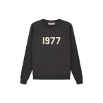 Fear of God Essentials 1977 Seeria SS22 &Uuml;mmarguse kaelusega flock-logoga pusa Meeste pusa Must-Raud FOG-SS22-158 XXS black