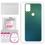 apgo Protective Skin Sticker for the back compatible with Alcatel 3x, Wrap Film, Foil, Vinyl - Pattern Carbon Chameleon CAKA1