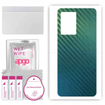 apgo Protective Skin Sticker for the back compatible with Realme Q5i, Wrap Film, Foil, Vinyl - Pattern Carbon Chameleon CAKA1