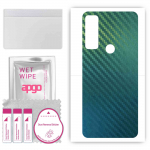 apgo Protective Skin Sticker for the back compatible with TCL 20 AX 5G, Wrap Film, Foil, Vinyl - Pattern Carbon Chameleon CAKA1